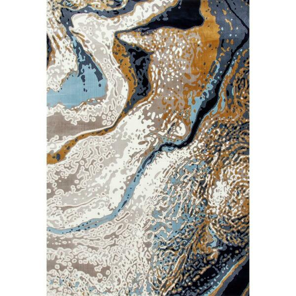 Art Carpet 4 X 6 Ft. Titanium Collection Geode Woven Area Rug, Linen 841864116230
